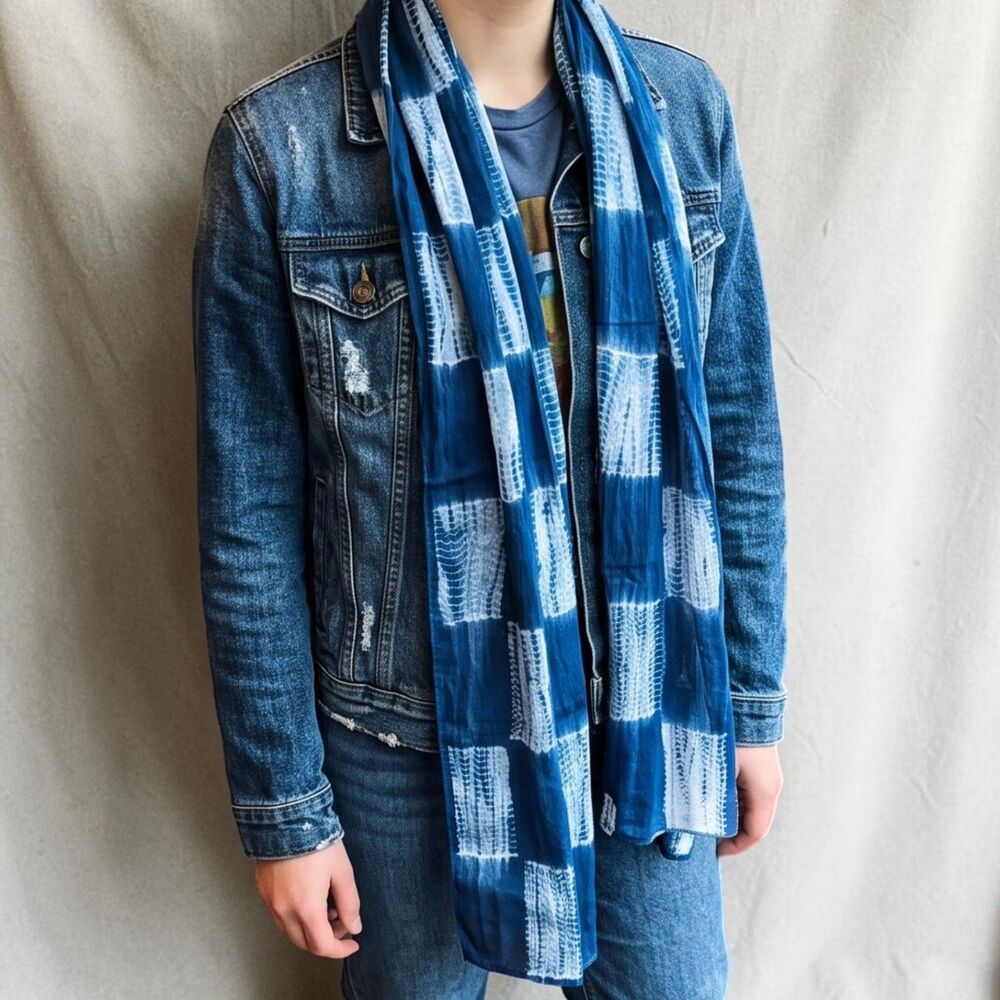 Indigo Store Organic Hemp Hand-Dyed Scarf